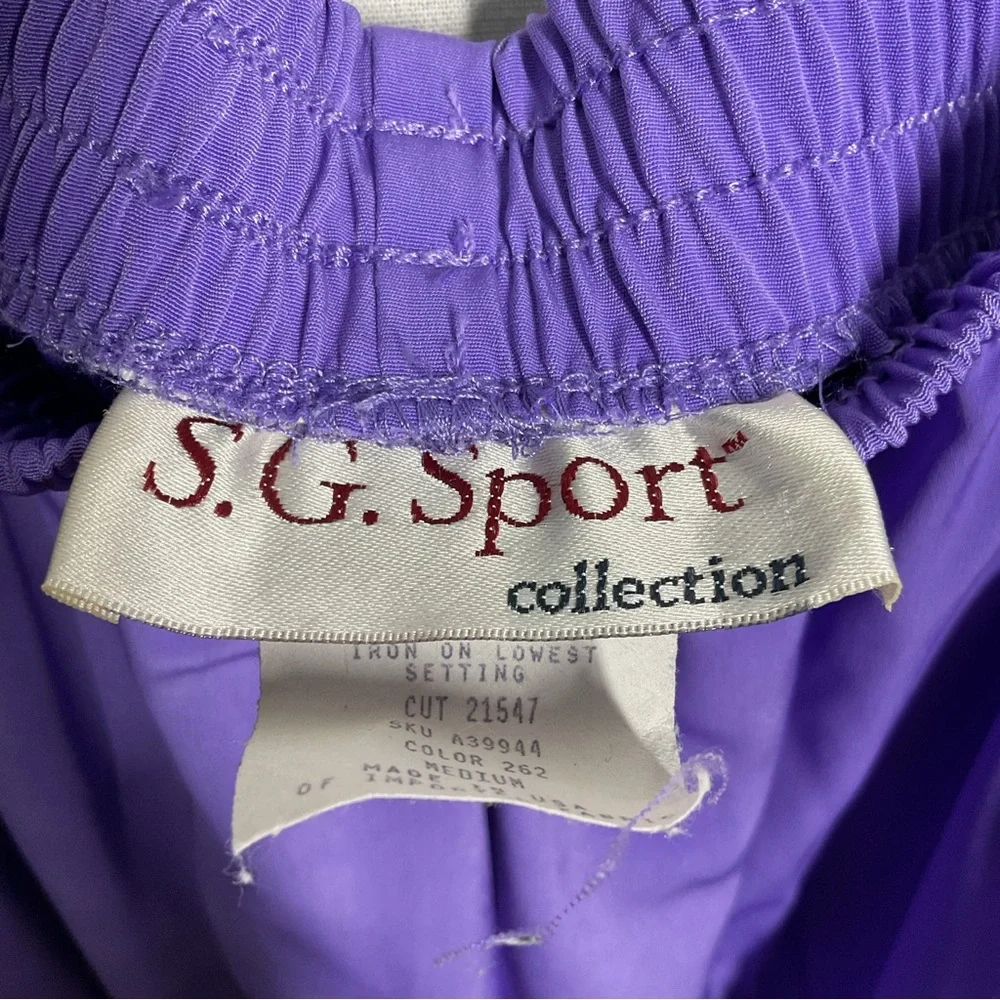 S.G.Sport Collection Bright Purple Pants in Size Medium
